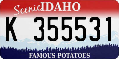 ID license plate K355531