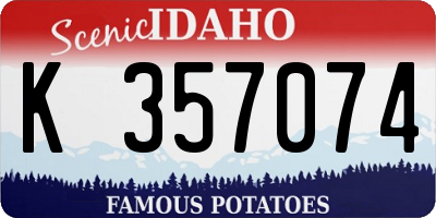 ID license plate K357074