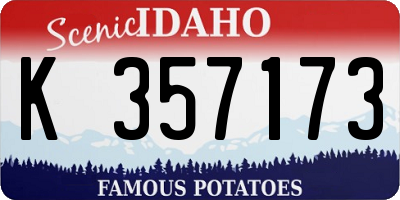 ID license plate K357173