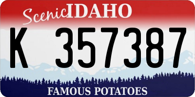 ID license plate K357387