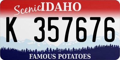 ID license plate K357676