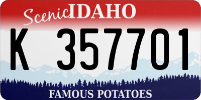 ID license plate K357701
