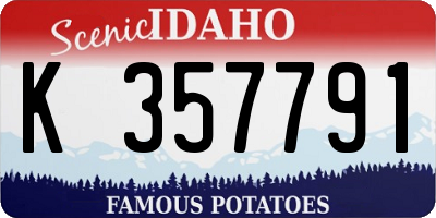 ID license plate K357791