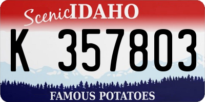 ID license plate K357803