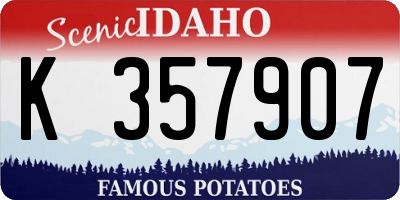 ID license plate K357907