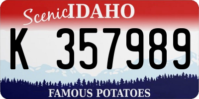 ID license plate K357989