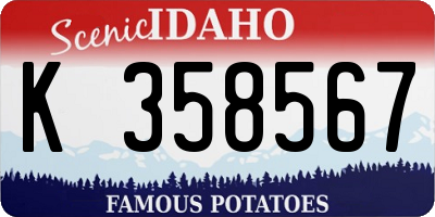 ID license plate K358567