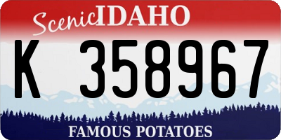 ID license plate K358967