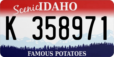 ID license plate K358971