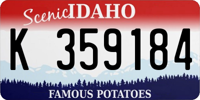 ID license plate K359184
