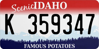ID license plate K359347