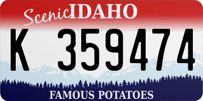 ID license plate K359474