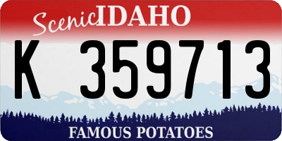 ID license plate K359713