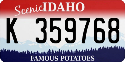 ID license plate K359768