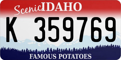ID license plate K359769