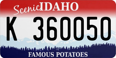 ID license plate K360050