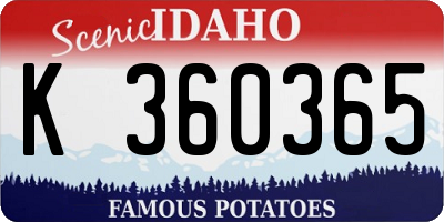 ID license plate K360365