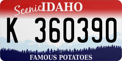 ID license plate K360390