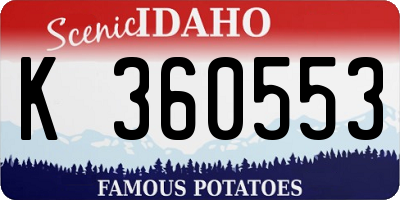 ID license plate K360553