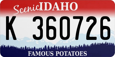 ID license plate K360726