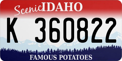 ID license plate K360822