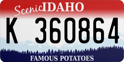 ID license plate K360864