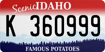 ID license plate K360999