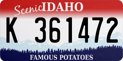 ID license plate K361472