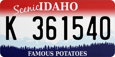 ID license plate K361540