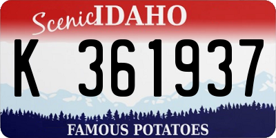 ID license plate K361937