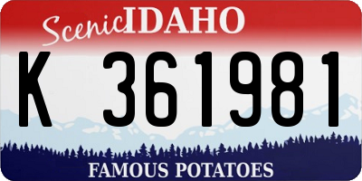 ID license plate K361981