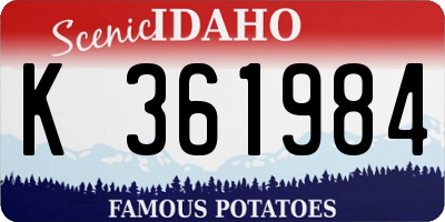 ID license plate K361984