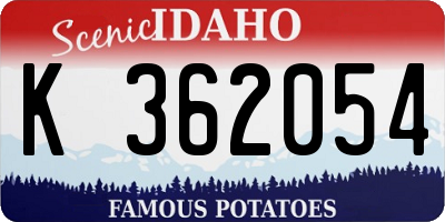 ID license plate K362054