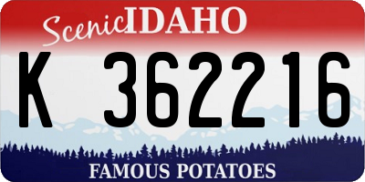 ID license plate K362216