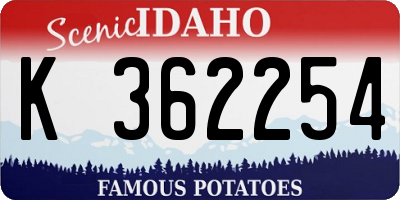 ID license plate K362254