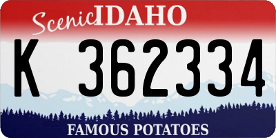 ID license plate K362334