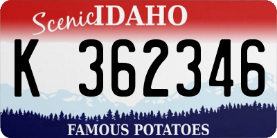 ID license plate K362346
