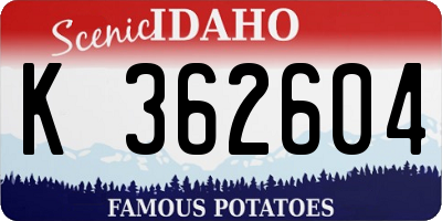 ID license plate K362604