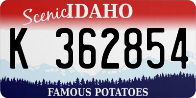 ID license plate K362854