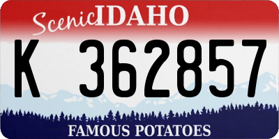 ID license plate K362857