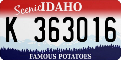 ID license plate K363016