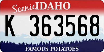 ID license plate K363568