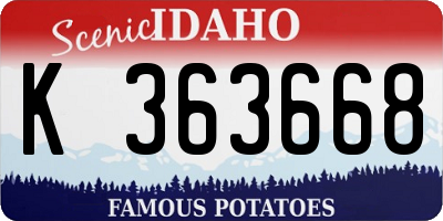 ID license plate K363668