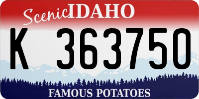 ID license plate K363750