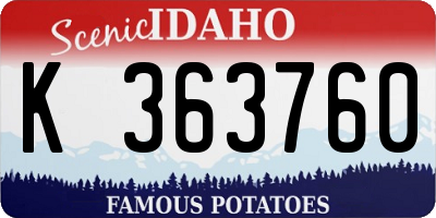 ID license plate K363760