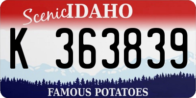 ID license plate K363839