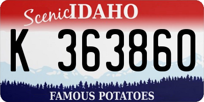 ID license plate K363860
