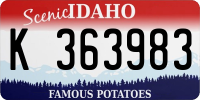 ID license plate K363983