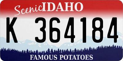 ID license plate K364184