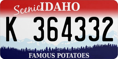 ID license plate K364332